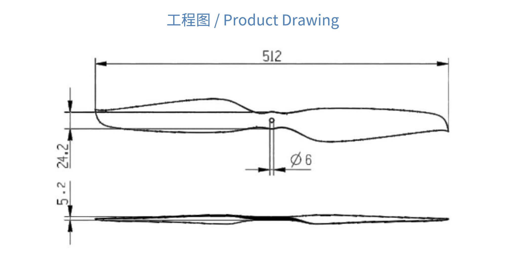 20x6.5 CF FIXED PROP
