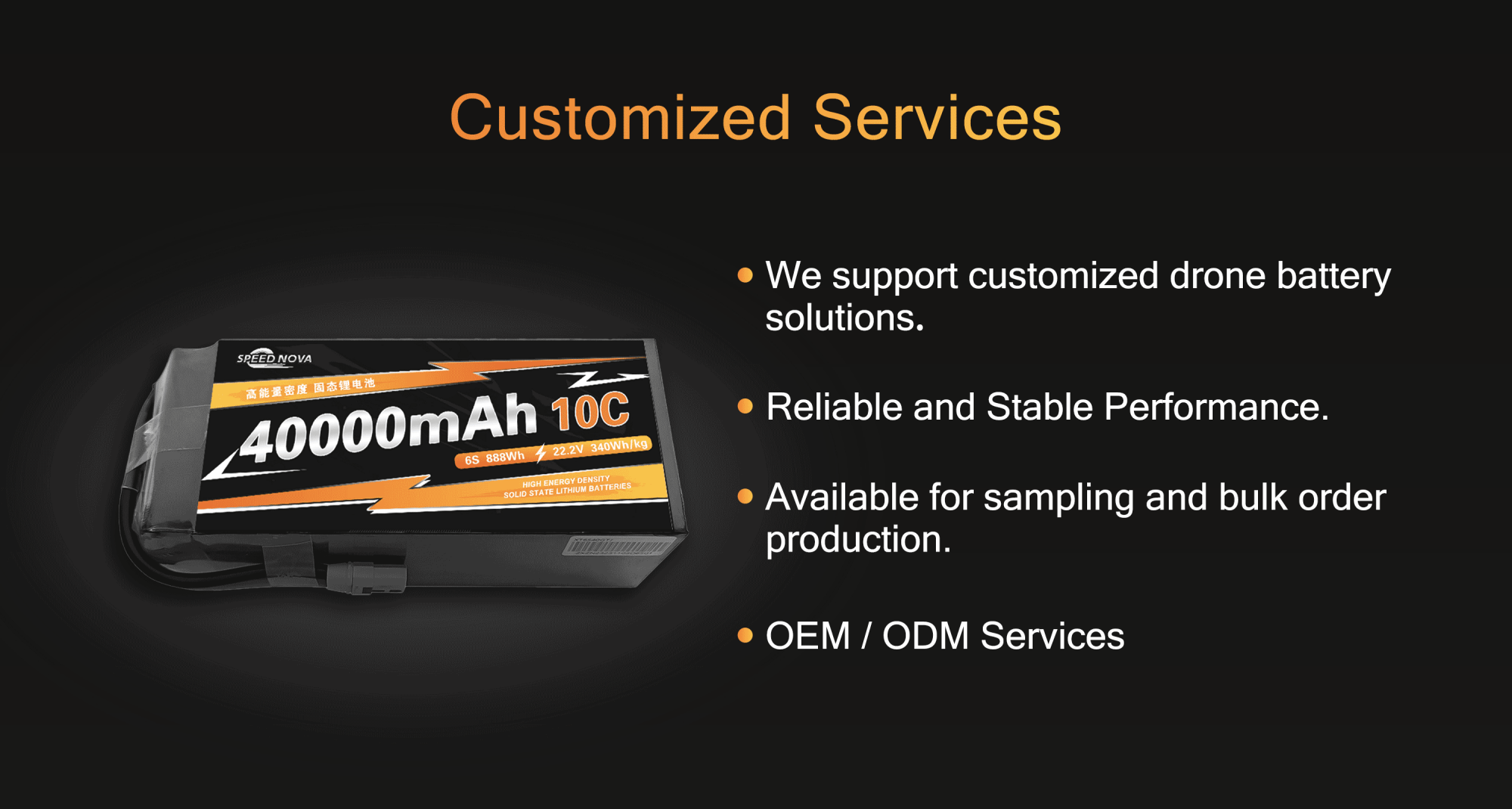 RAYI 340Wh/kg Series Semi-Solid State Drone Battrey