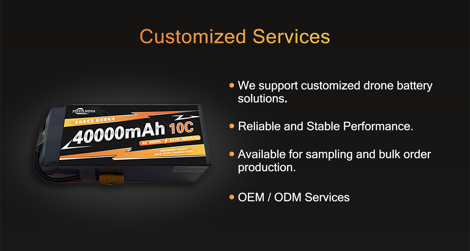 360 Wh/kg Series Semi-Solid State Drone Battrey