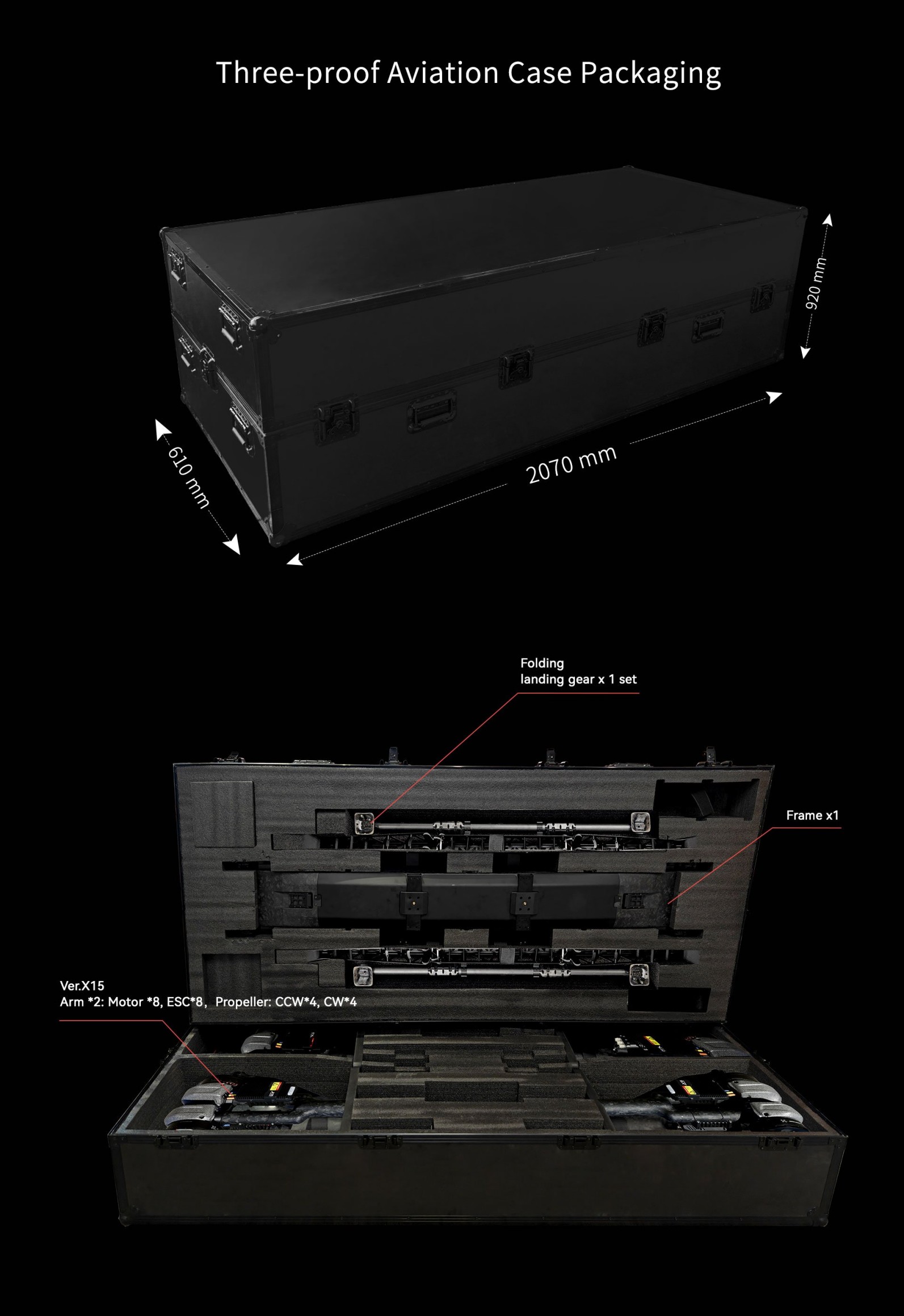 Payload 100 kg Modular Pure Electric Drone