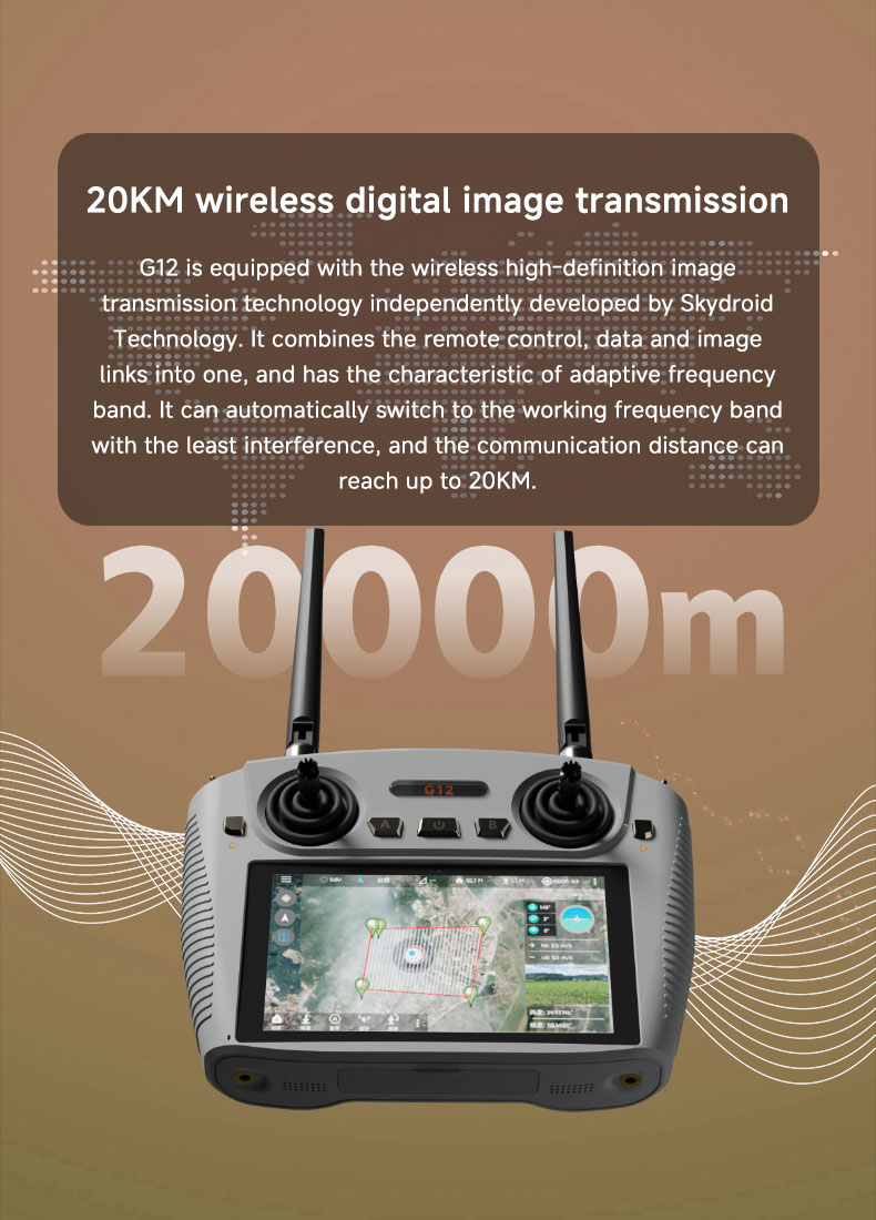 Next-Gen Skydroid G12 Smart Controller: Qualcomm Powered, 20KM Range