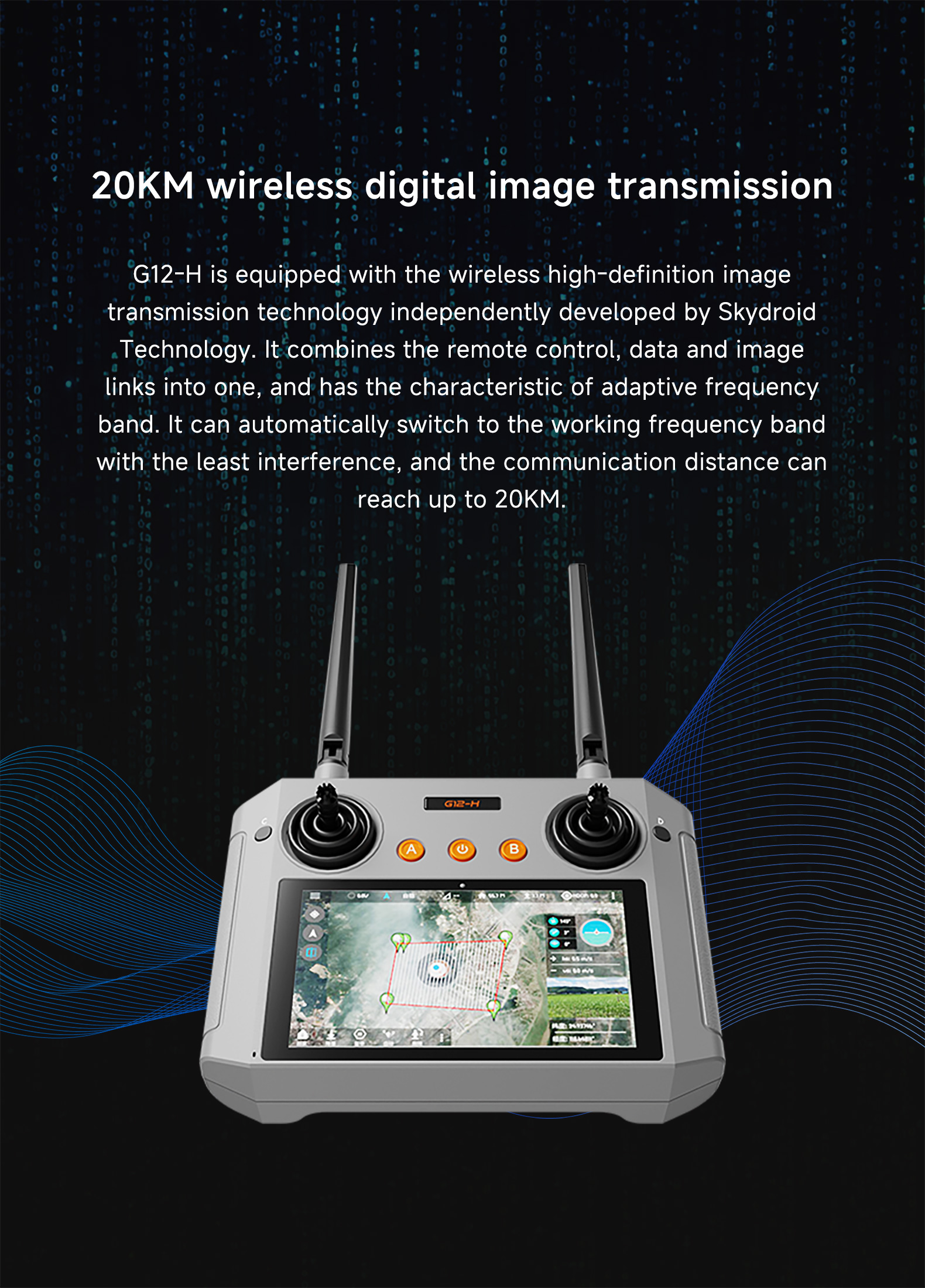 Skydroid G12-H Smart Controller: Agile Power with GR01 Link