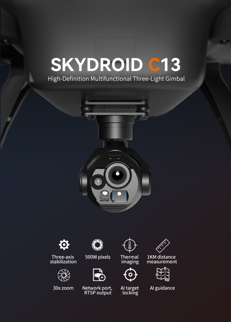 Skydroid C13 Gimbal | 640 Thermal, 2K EO
