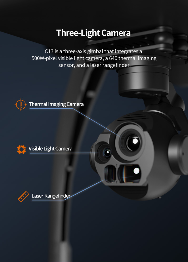 Skydroid C13 Gimbal | 640 Thermal, 2K EO