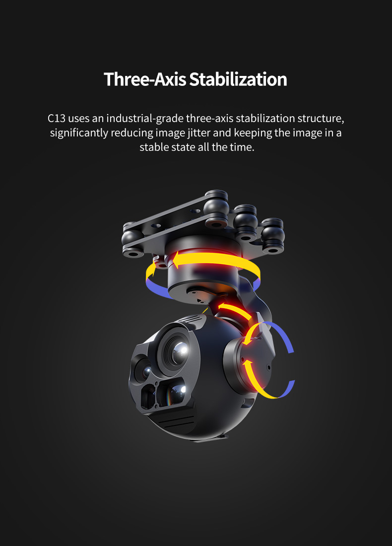Skydroid C13 Gimbal | 640 Thermal, 2K EO