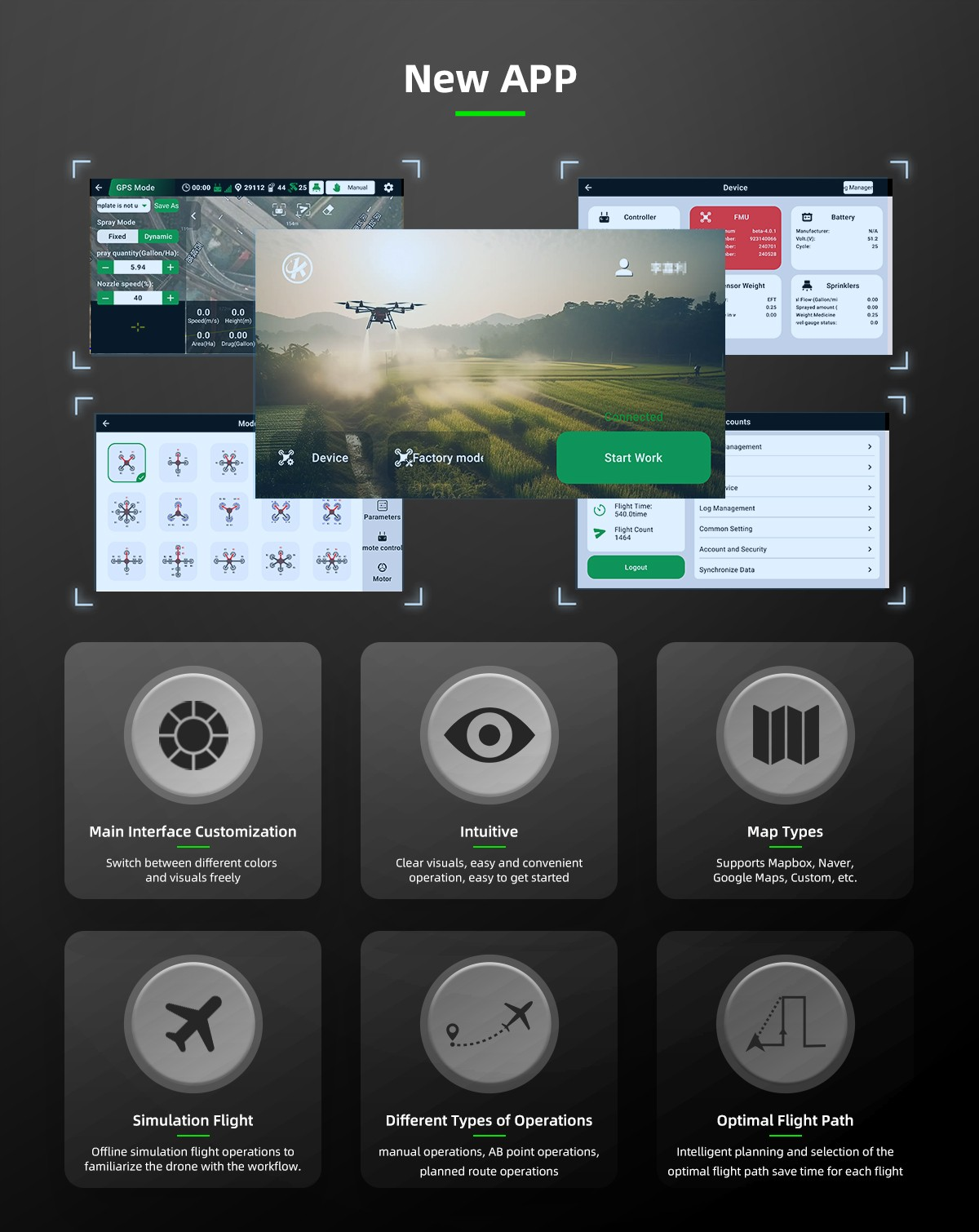 VK V9P-AG Agricultural Drone Flight Control System