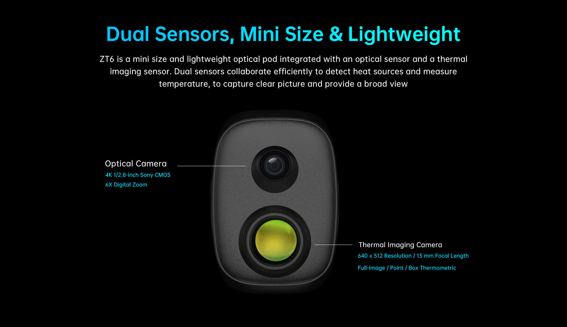 SIYI ZT6 Mini Dual-Sensor Optical Pod