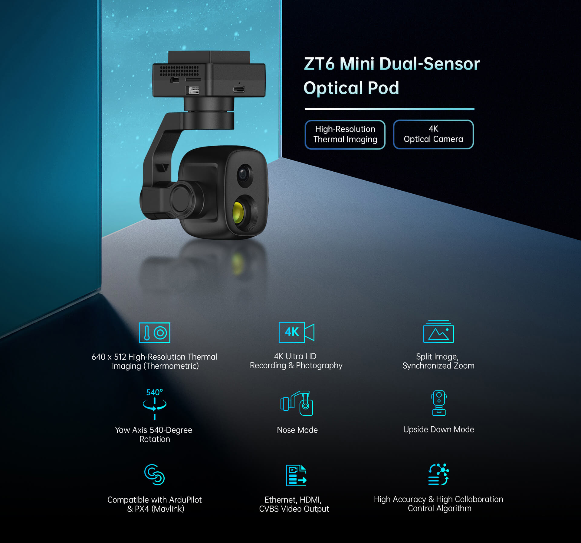 SIYI ZT6 Mini Dual-Sensor Optical Pod