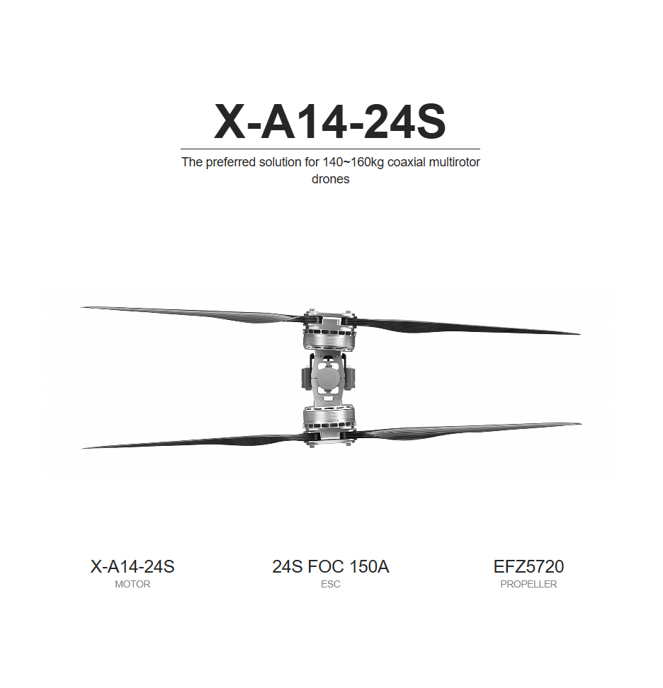 T-Motor X-A14-24S KV37 Motor