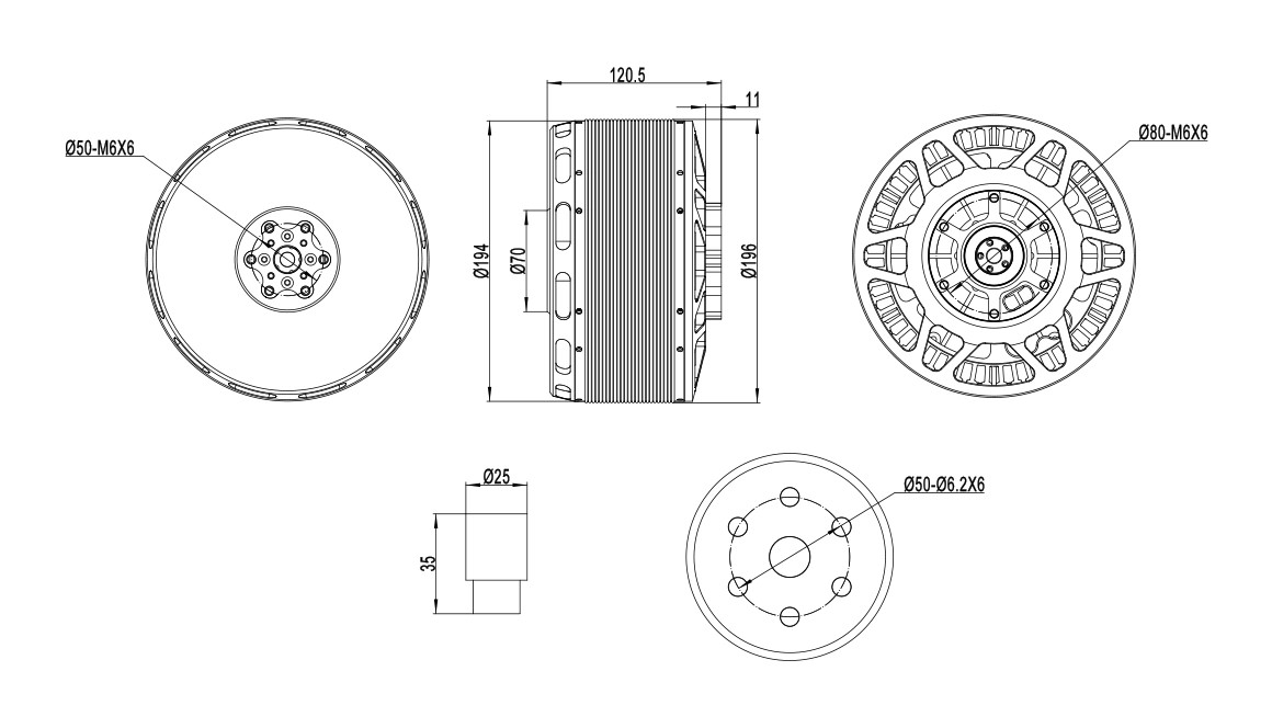 MAD M50C60 Pro IPE 10KV Motor