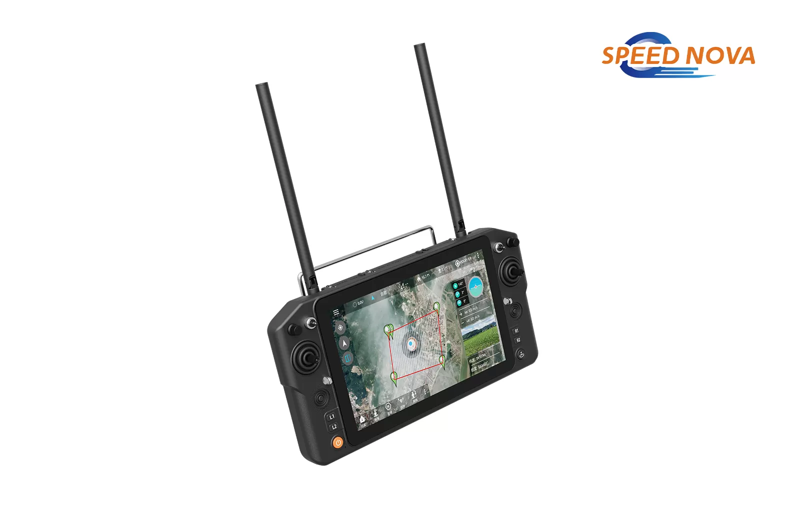 Outdoor operation of the Skydroid H30 industrial UAV ground station.alt