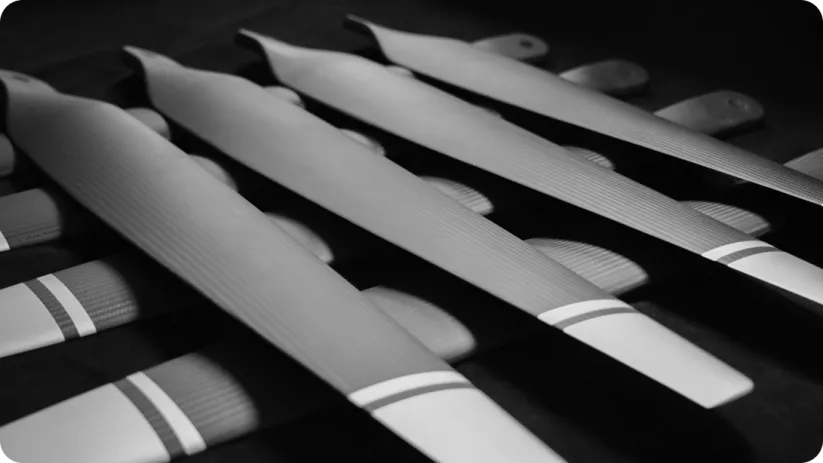 Carbon fiber propeller blades for industrial UAVs