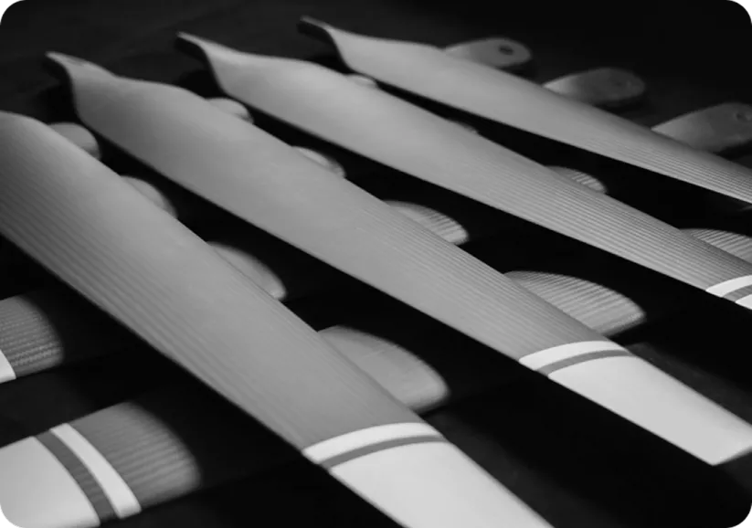 Carbon fiber propeller blades for industrial UAVs