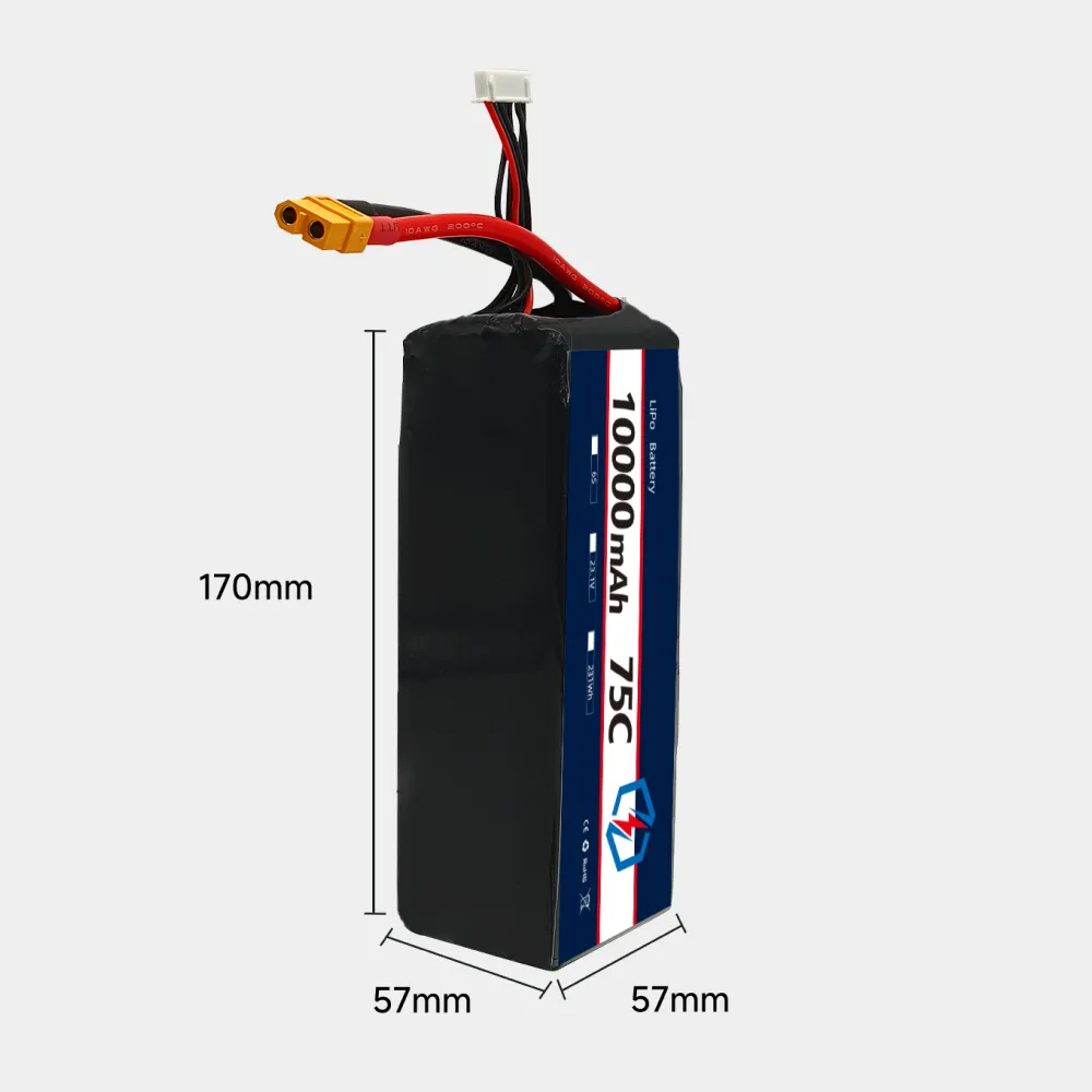 Xingtuo 6S 75C high-rate FPV battery side view