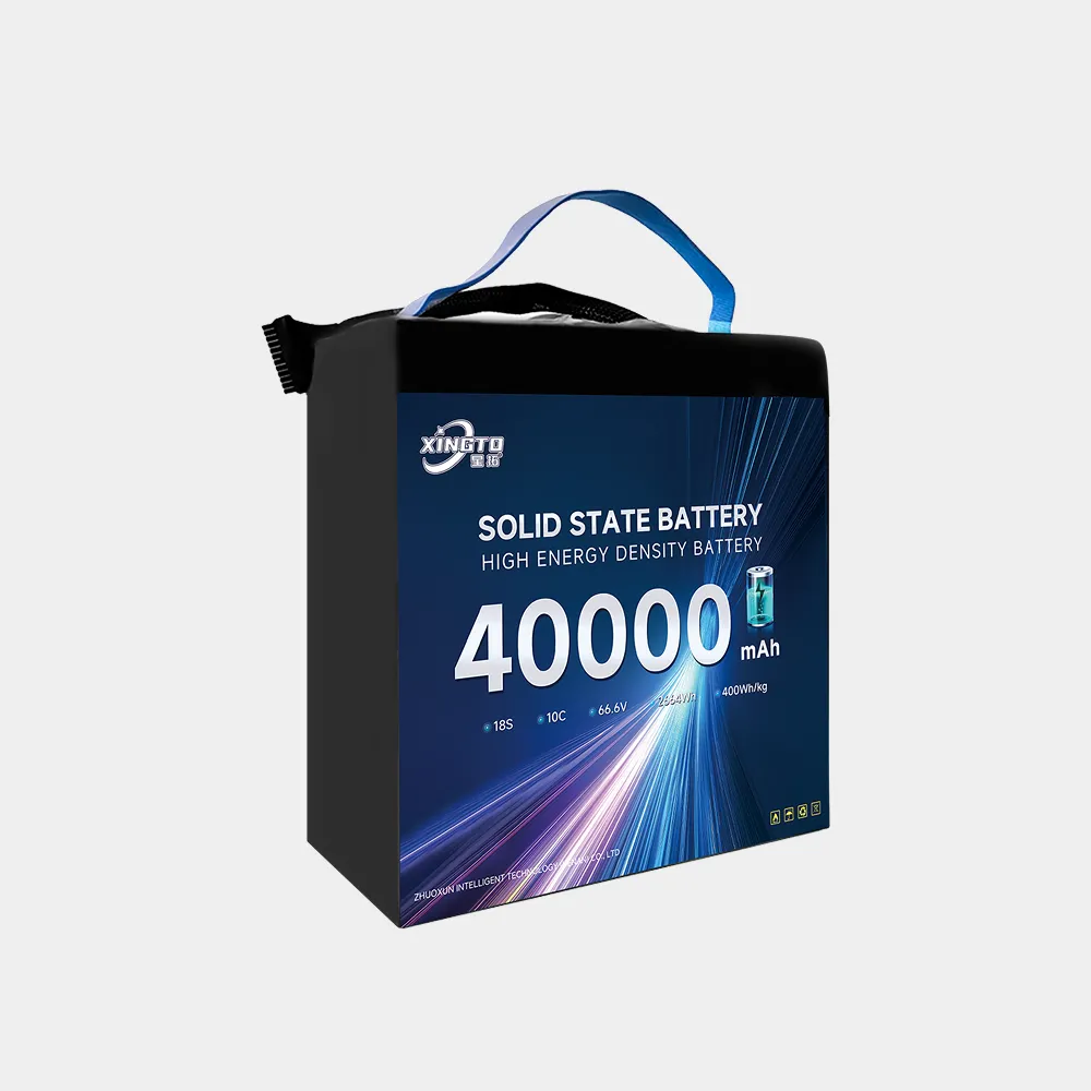 XINGTO 18S 40000mAh solid state UAV battery angled view