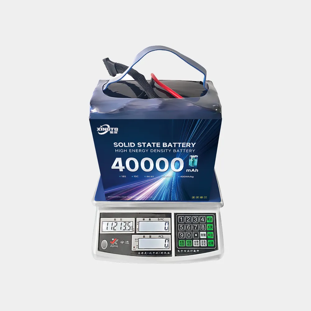 XINGTO 18S 40000mAh solid state UAV battery side view
