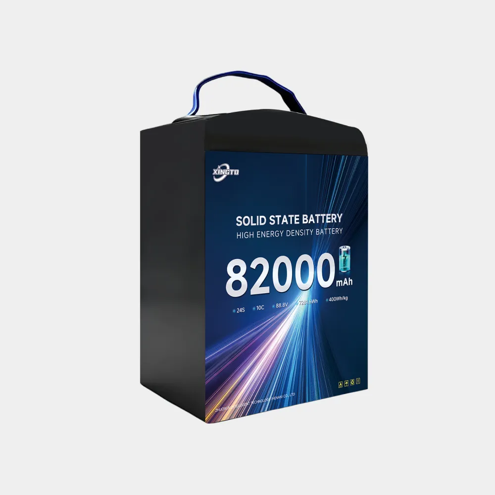 XINGTO 24S 82000mAh solid state UAV battery angled view