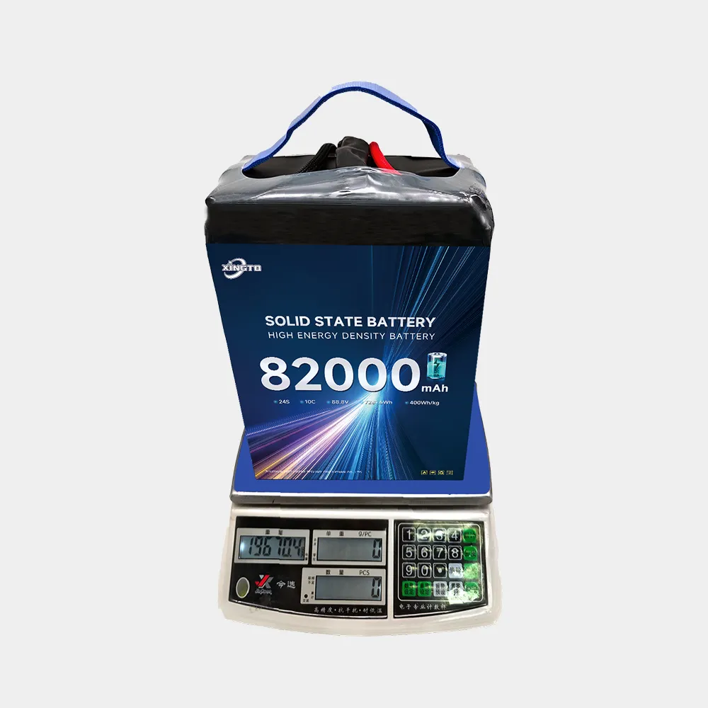XINGTO 24S 82000mAh solid state UAV battery rear view