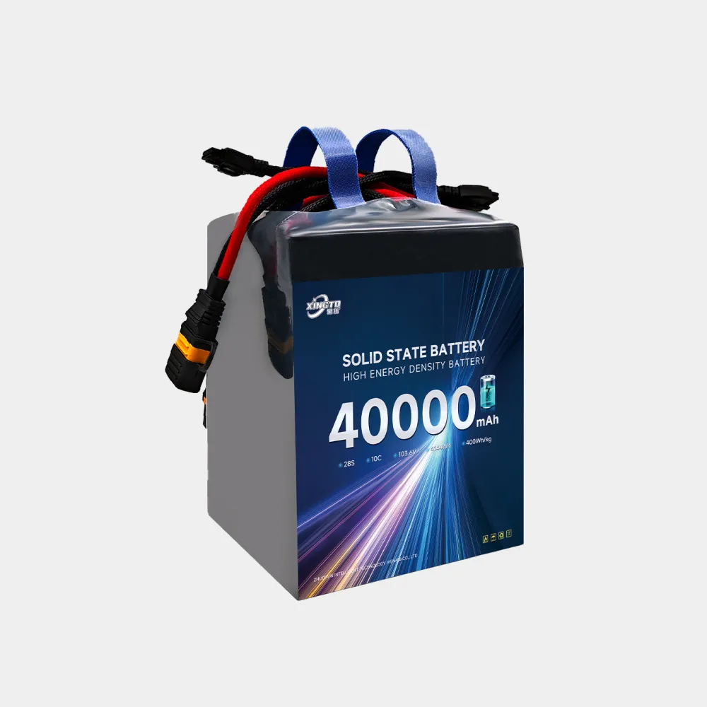 XINGTO 28S 40000mAh solid state UAV battery side view