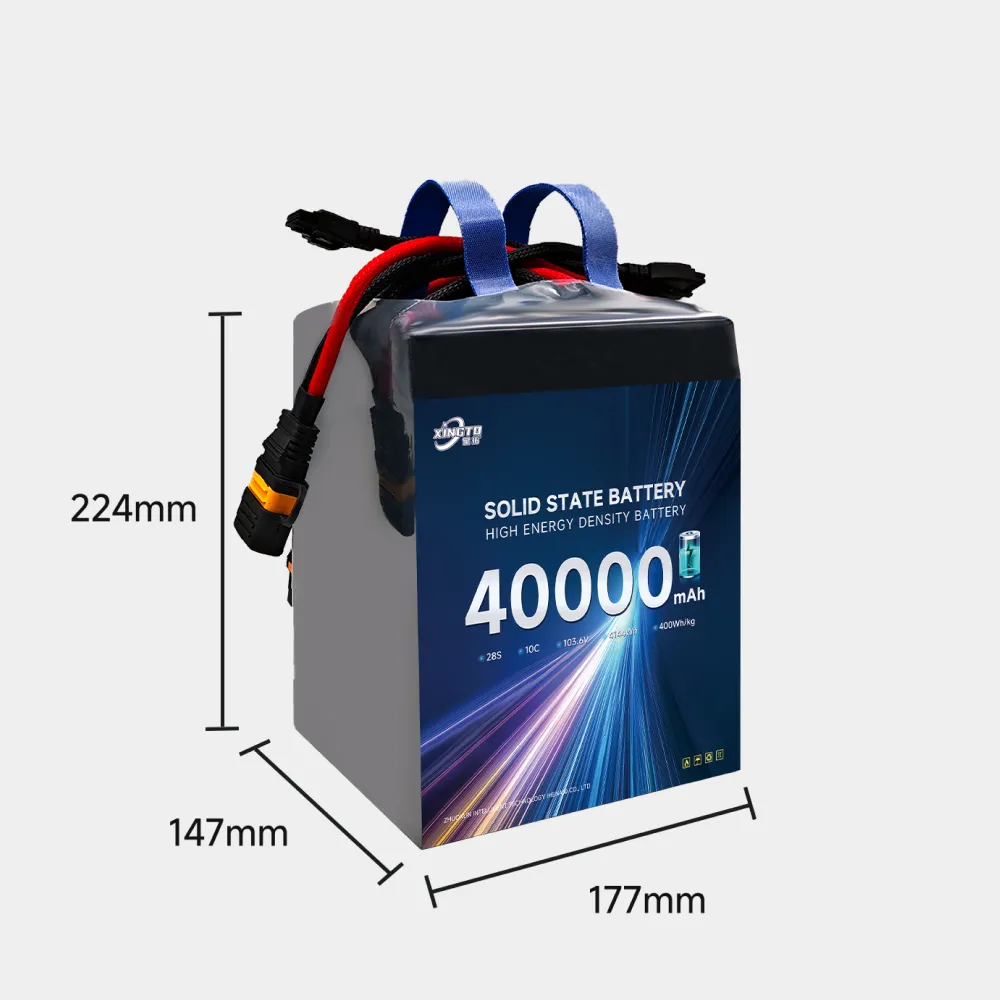 XINGTO 28S 40000mAh solid state UAV battery connector view