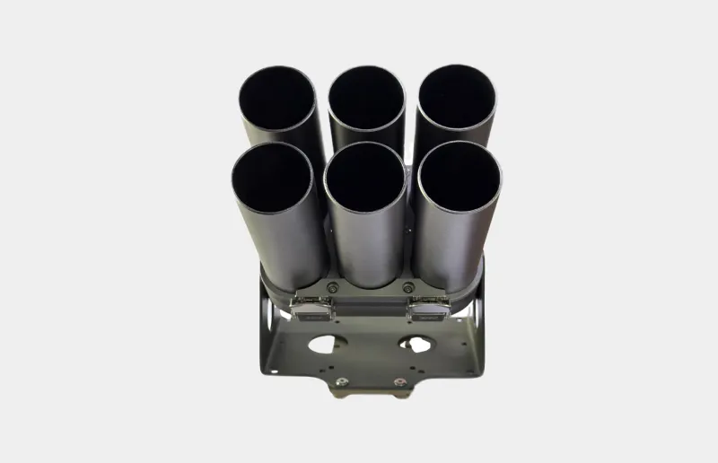 Technical specifications and configurations of a 38mm and 64mm UAV smoke emitter