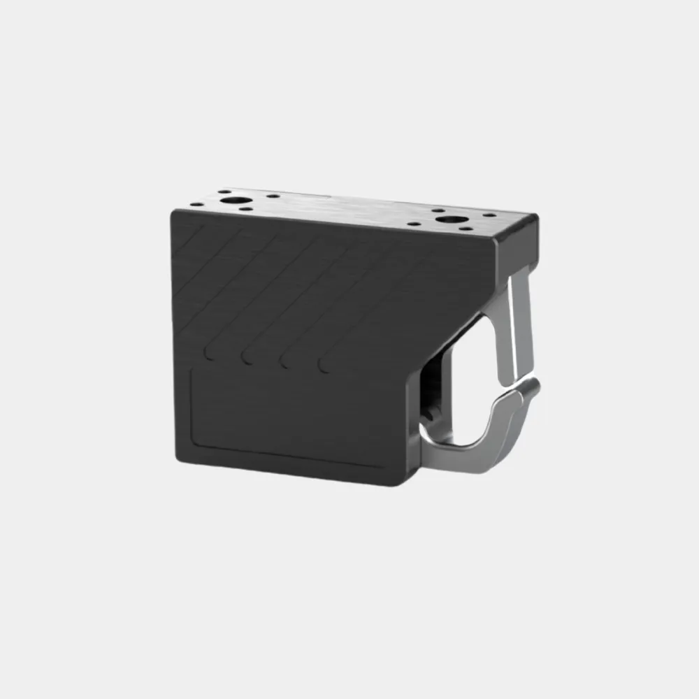Side view of a heavy-lift UAV payload hook