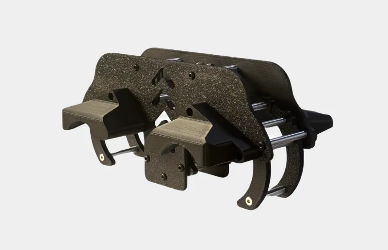 60mm lateral-launch payload module with compact mechanical structure