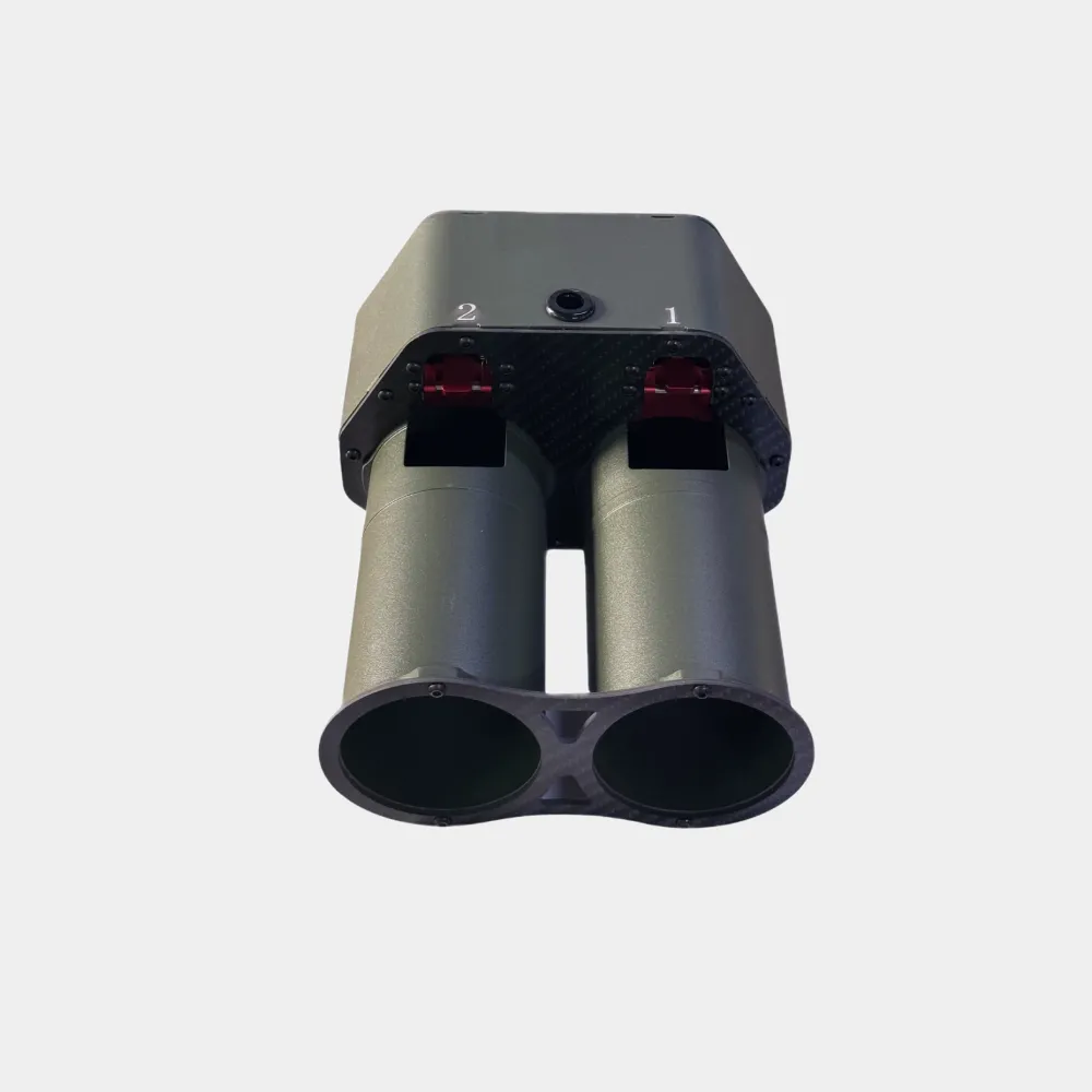 Rear view of a 60mm UAV payload release module