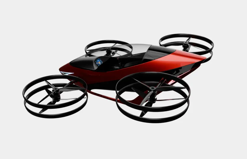 RAYI AeroLift Swift ducted-fan aircraft front three-quarter view